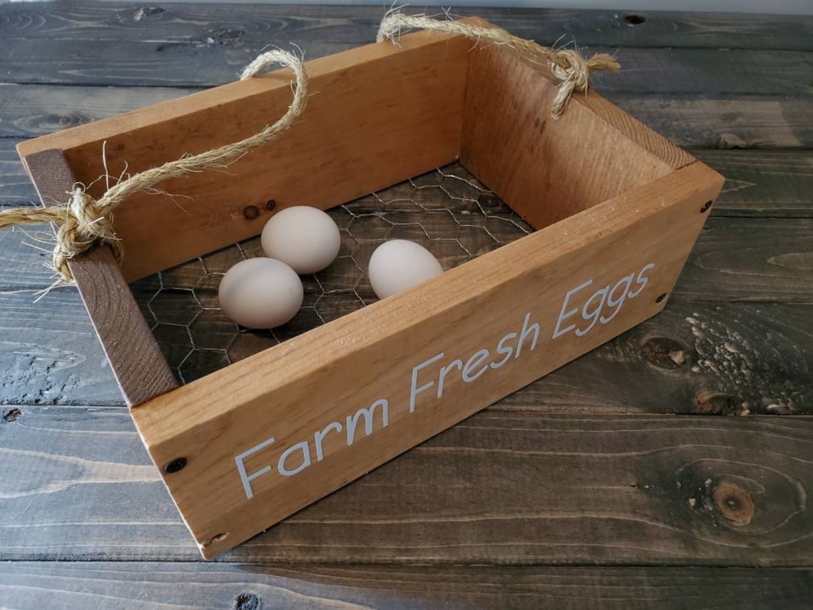 Farm Fresh Egg Basket Egg Holder Chicken Coop Eggs Chicken Etsy