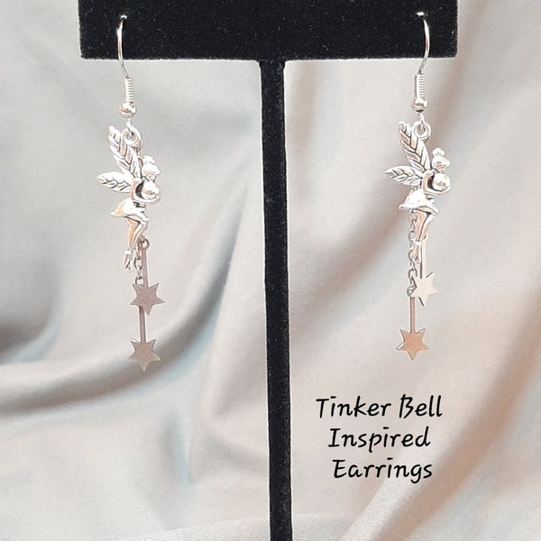 Tinker Bell Inspired Earrings/Fairy Earrings/DisneyBound/Tinker Bell Cosplay/DisneyBounding/Tinker Earrings/Fairy Wands/Handmade