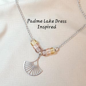 Padme Lake Dress Inspired Necklace/Padme Amidala Inspired/Star Wars Cosplay Jewelry/Padme DisneyBound-Cosplay/Handmade