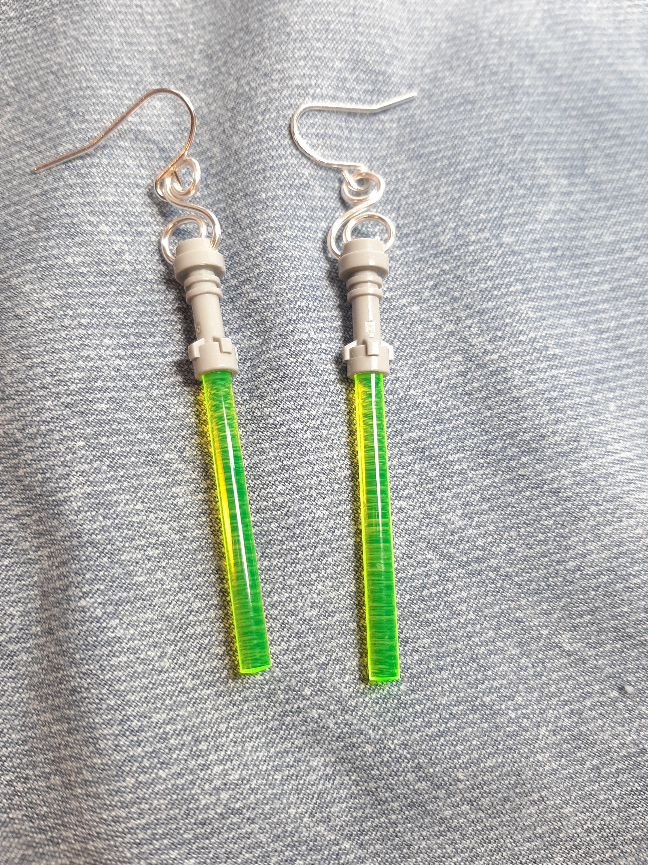 Lightsaber Earrings/HandmadeHand Looped Wire Top Design/ Star Etsy