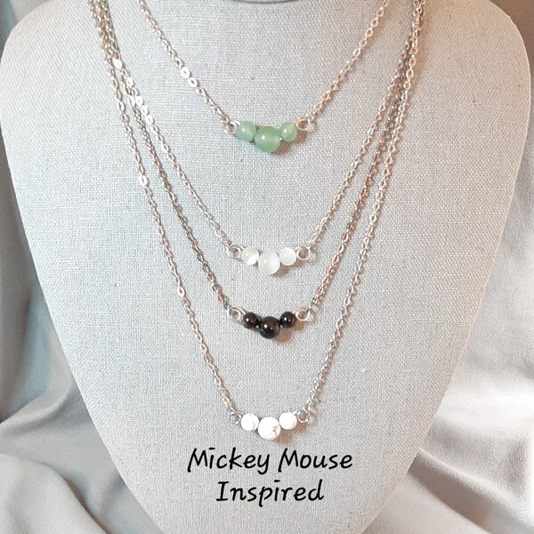 Mickey Mouse Inspired Necklace/Hidden Mickey Necklace/Mickey Necklace/Disney Inspired Necklace/Mickey Disneybound/Handmade