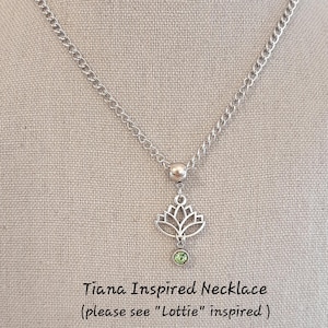 Princess Tiana Inspired Necklace/Tiana Jewelry/Princess and the Frog Necklace/Tiana DisneyBound/ Handmade