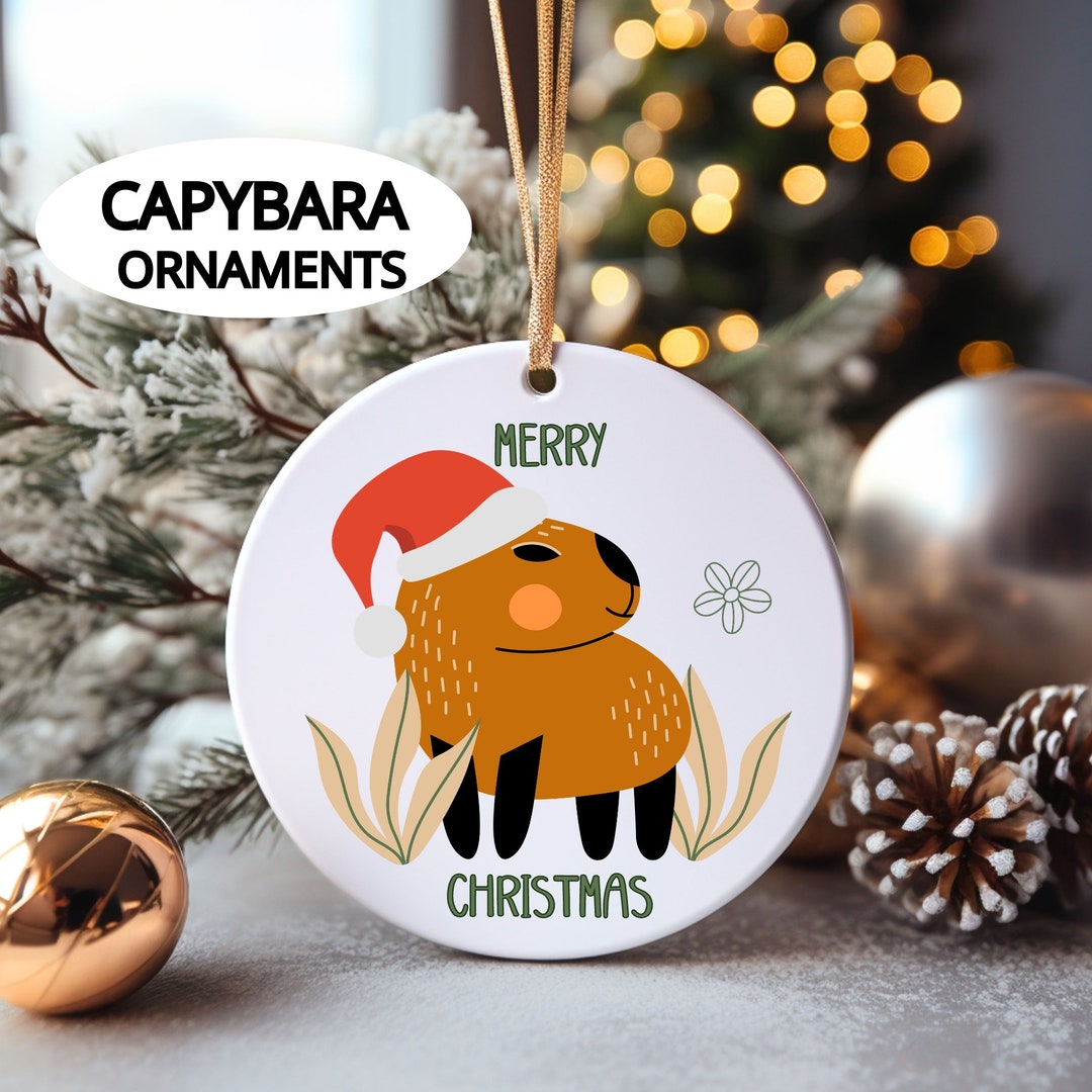 Personalized Capybara Ornament, First Christmas Married Ornament, Custom Couple Ornament, Newlywed Ornament, Anniversary Ornament Gift - Australia