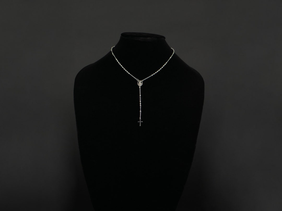 Stainless Steel Rosary Necklace