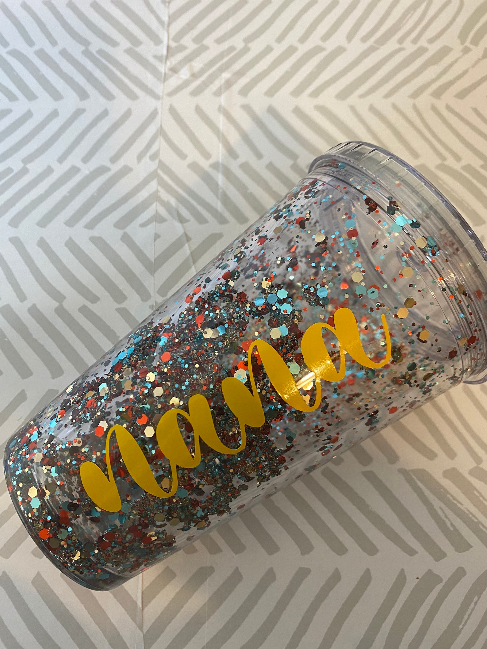 Personalized glitter snow globe tumbler/ bridesmaid gifts/ Etsy