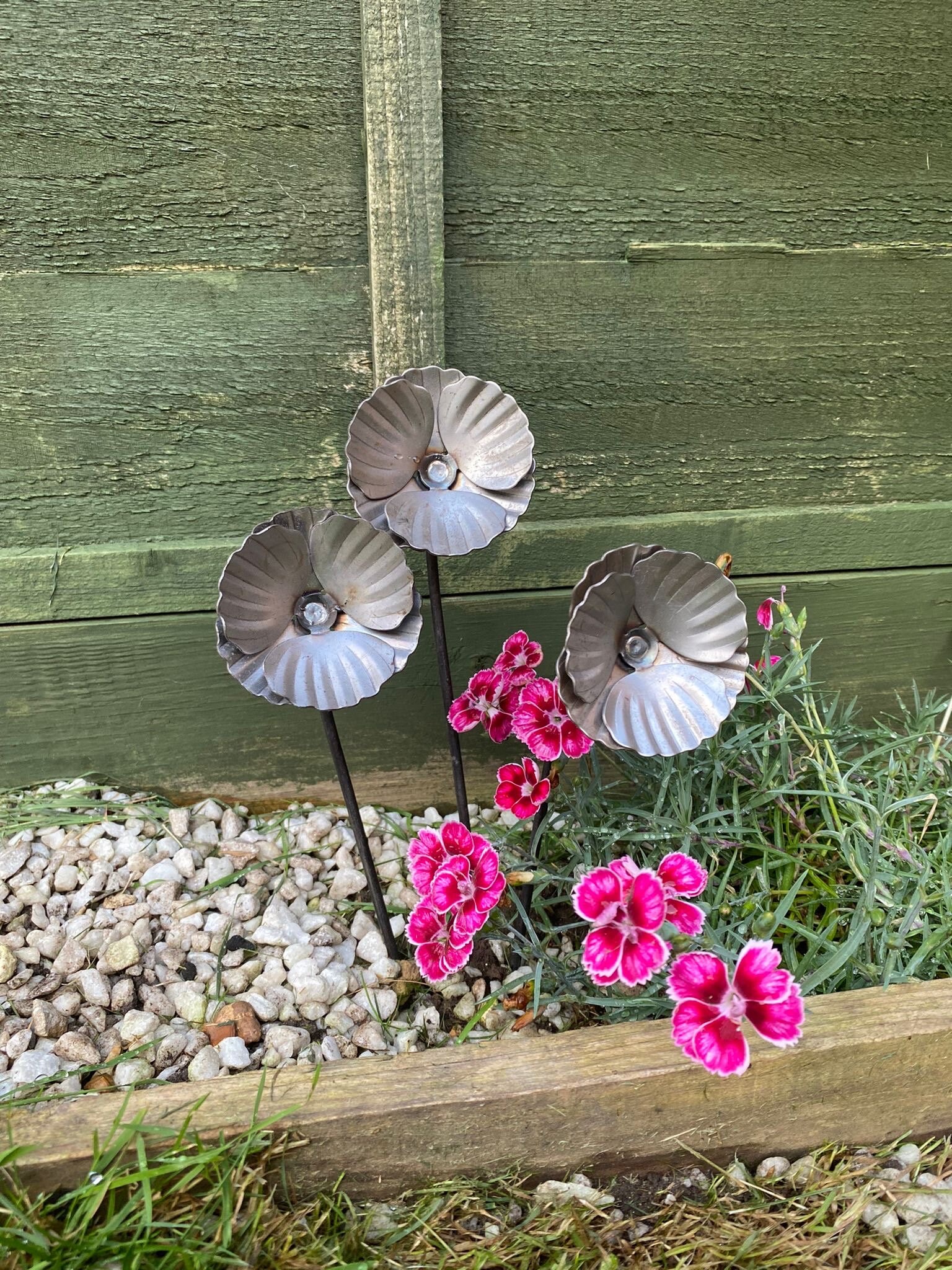 Set of 3 Poppies/poppy/raw Steel Garden Ornament/poppy Flowers - Etsy