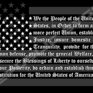 Flag - Preamble to the US Constitution - SVG