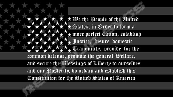 Flag - Preamble to the US Constitution - SVG
