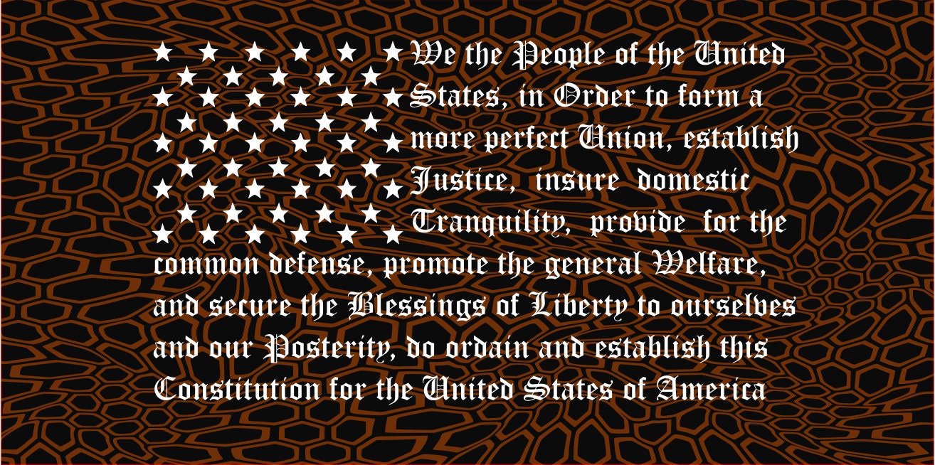 Flag Preamble to the US Constitution SVG Etsy