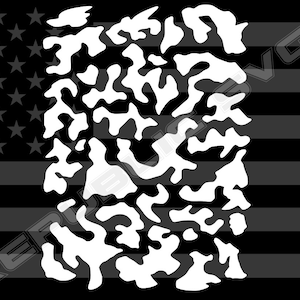 Wald Camo Farbe Schablone SVG Schneidedatei für Cricut und Silhouette - sofortiger digitaler Download