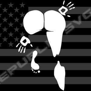Thick Booty SVG Cutting File for Cricut and Silhouette - Instant Digital Download