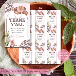 First Rodeo Birthday Invitation, Editable My 1st Rodeo Girl Cowgirl Invites, First Rodeo Invite, Canva image 3