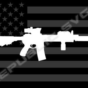 Rifle Suppressed SVG Cutting File for Cricut and Silhouette - Instant Digital Download
