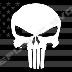 Punisher Skull SVG Cutting File for Cricut and Silhouette - Instant Digital Download
