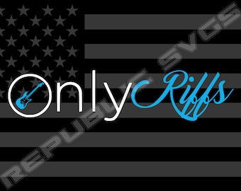 OnlyRiffs SVG-snijbestand voor Cricut en Silhouette - direct digitaal downloaden