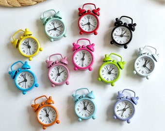 thumbnail image 2 of 1:12 Miniature Twin Bell Alarm Clock / Metal Loud Alarm Clock / Dollhouse Supplies Alarm Clock - H025 2 of 13