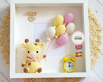 PATTERN: crochet giraffe toy, diy amigurumi giraffe, giraffe crochet tutorial, Easy to Follow PDF Pattern English/Spanish PDF pattern