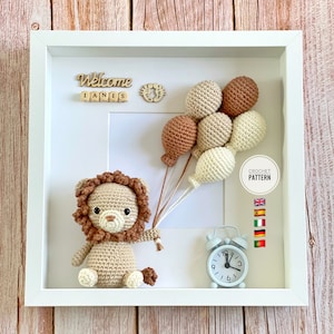PATTERN: crochet lion, amigurumi lion pattern, English - Spanish - Italian - German - Portuguese - Ukrainian - Norwegian PDF crochet pattern