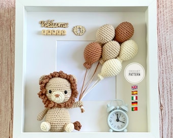 PATTERN: crochet lion, amigurumi lion pattern, English - Spanish - Italian - German - Portuguese - Ukrainian - Norwegian PDF crochet pattern