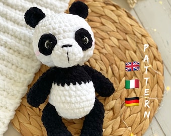 Cute Panda Crochet Pattern, Easy Crochet Pattern, Plushie Crochet Pattern