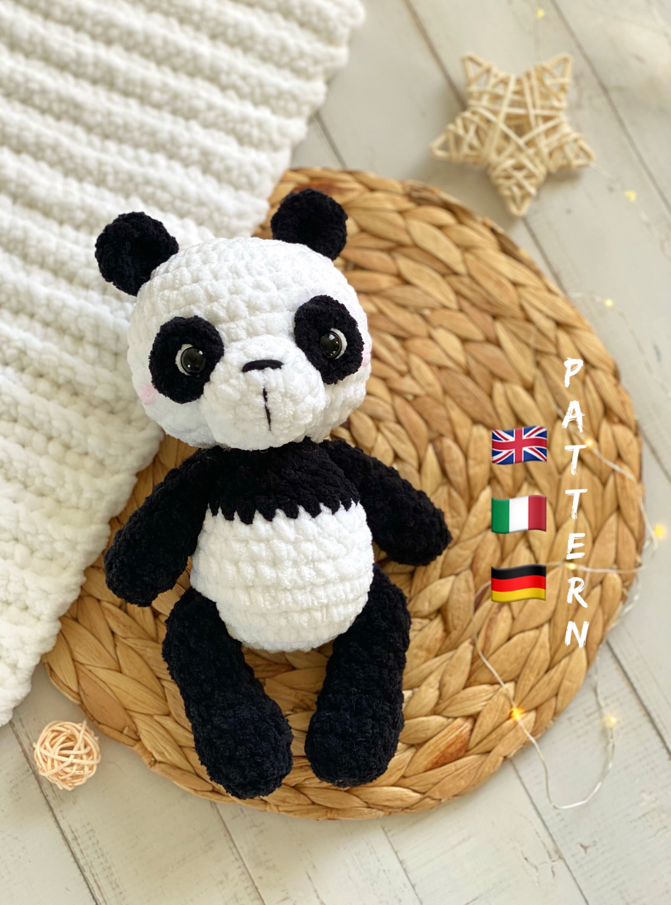 Cute Panda Crochet Pattern, Easy Crochet Pattern, Plushie ...