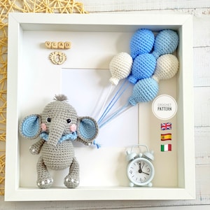PATTERN: crochet elephant, amigurumi elephant pattern, elephant crochet tutorial, English - Spanish - Italian PDF crochet pattern