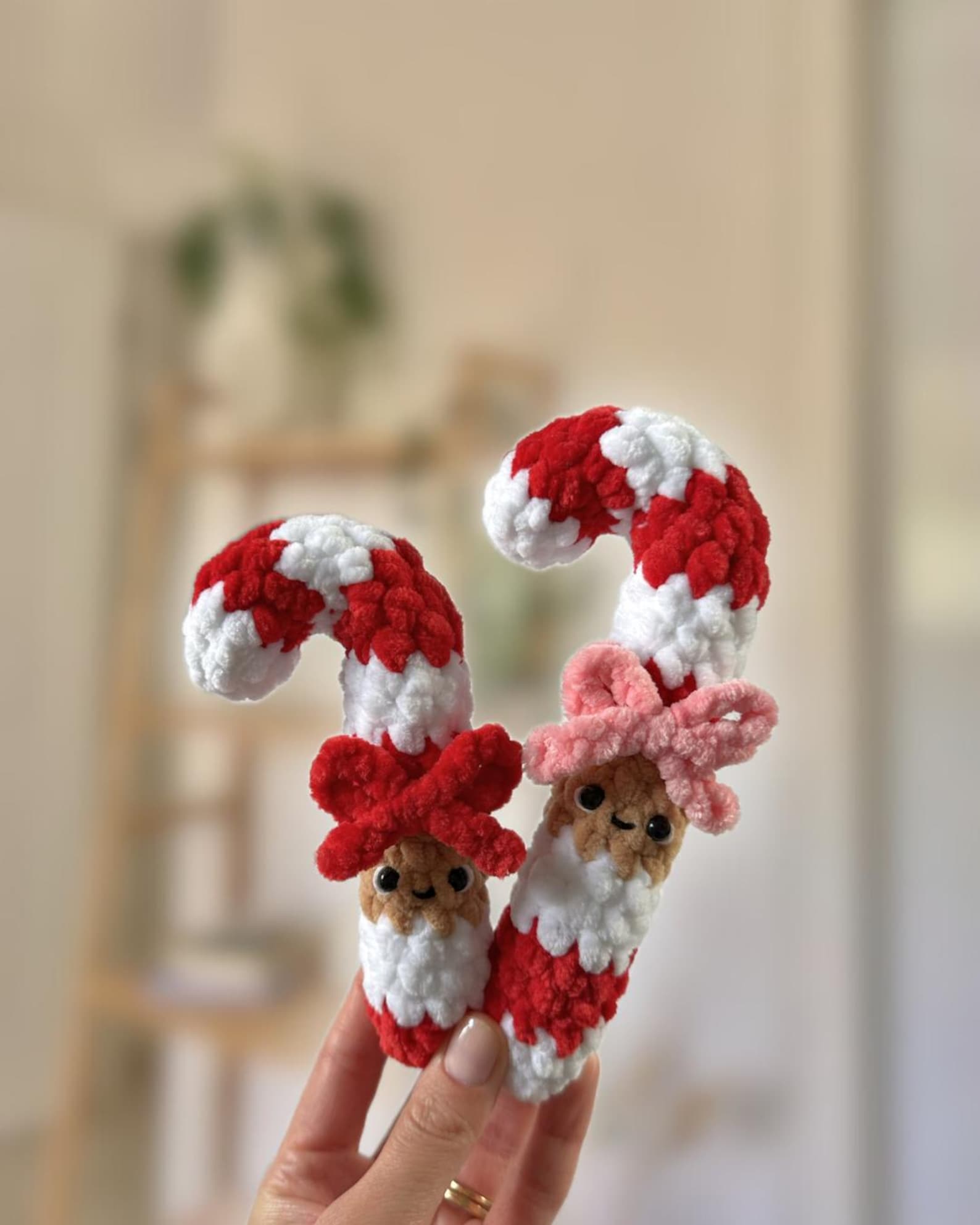 Crochet Candy Cane Pattern, Christmas Crochet Ornament, Amigurumi ...