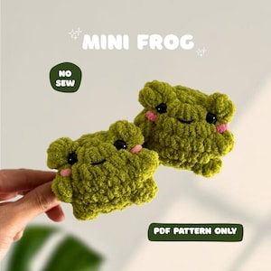 Crochet Mini Flog, NO SEW Pattern, Chubby Frog Crochet Pattern, Beginner Friendly Crochet Pattern