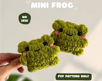 No Sew Amigurumi Frog Crochet Pattern (PDF Pattern)