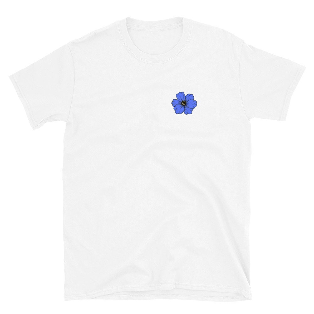 Blue Flower T-shirt - Etsy