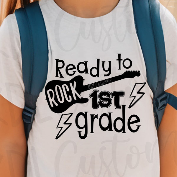 Ready to Rock 1st grade SVG