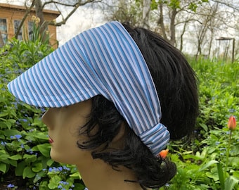 Haarband mit Schirm,Kopftuch mit Schild ,Baumwolle