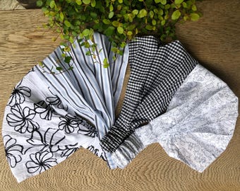 Bandana Kopftuch Damen Sonnenschutz Haarband Weiß Baumwolle