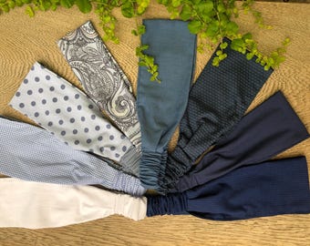 Bandana schmales Haarband   blau