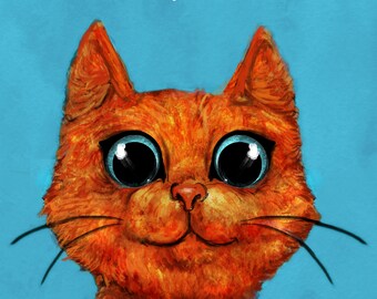 Meow Cat Baby  nursery, Print, Kids Room Digital file