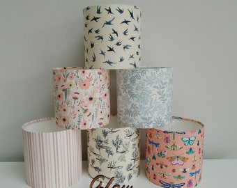 Small Drum Lampshades, 15cm Lampshades, Lampshades for Table Lamps, Colourful Lampshades