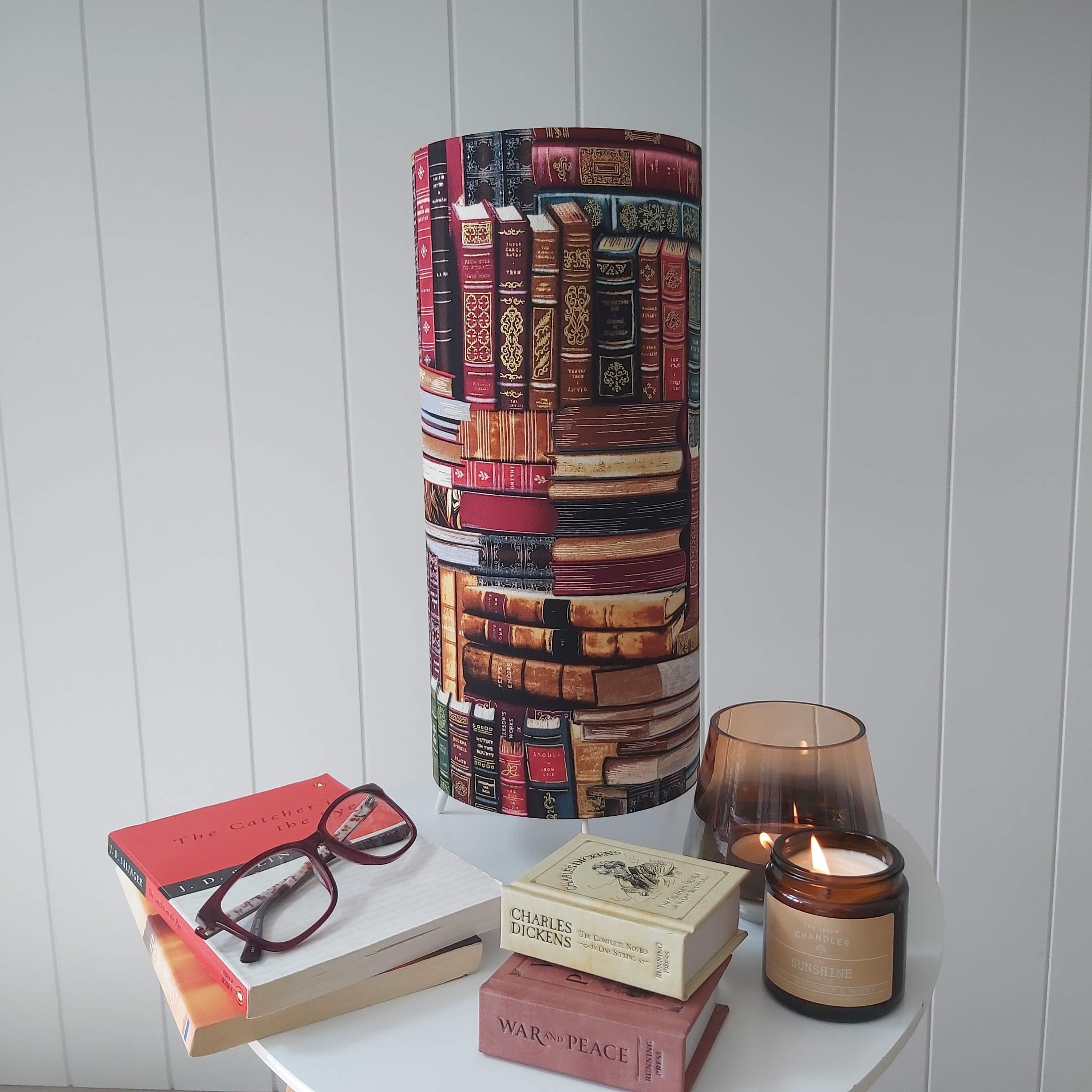 Handmade Library Books Table Lamp Etsy
