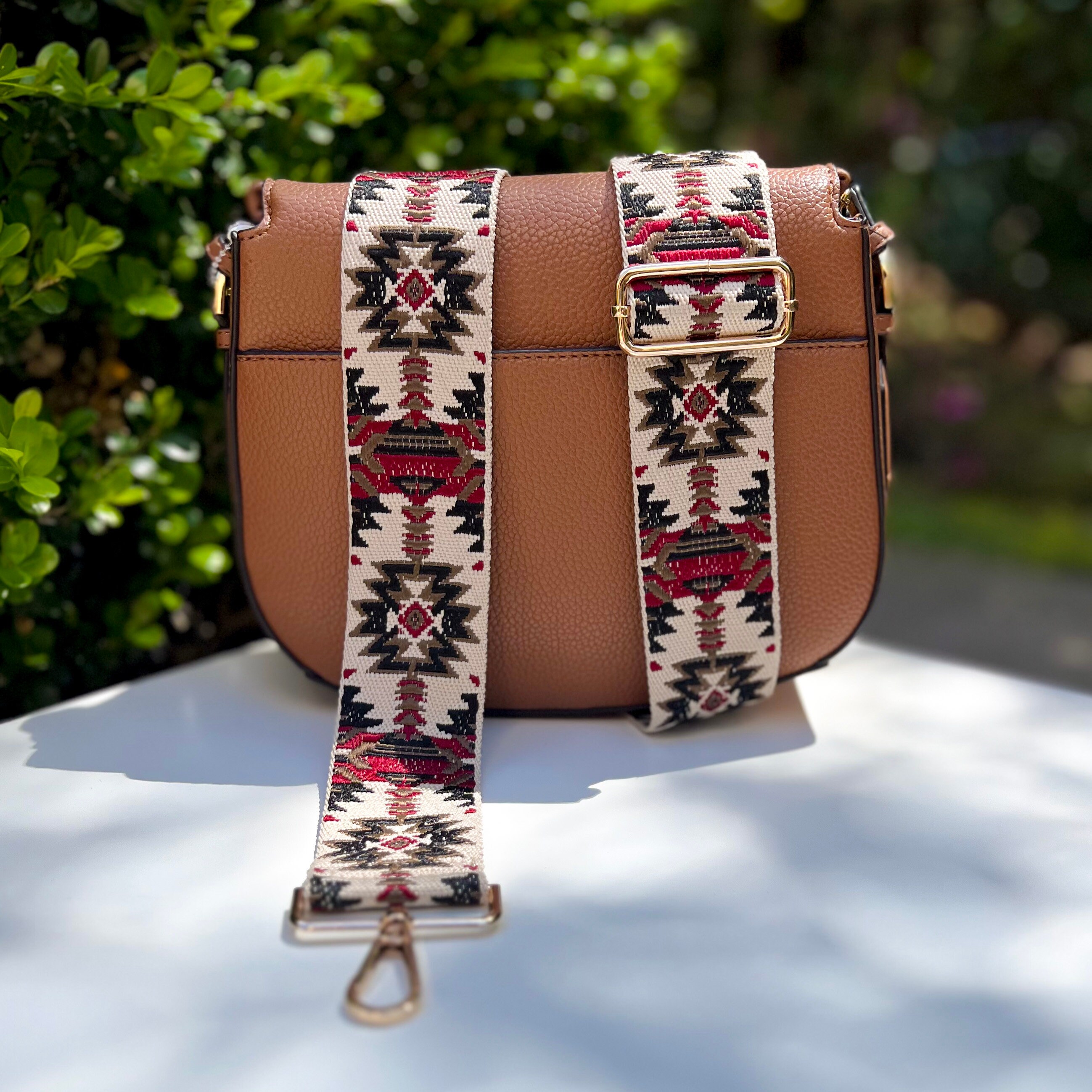 Embroidered Pink Blue Southwest Guitar Purse Strap: Adjustable Crossbody  Bag Replacement - Etsy, image size:2597x2597