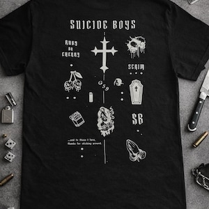 Suicideboys Graphic T-Shirt: Ruby, Scrim, SB, G59 Designs