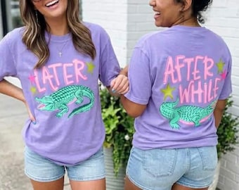 Later Gator Alligator Graphic Tee, Funny Goodbye Shirt, Casual Summer Apparel