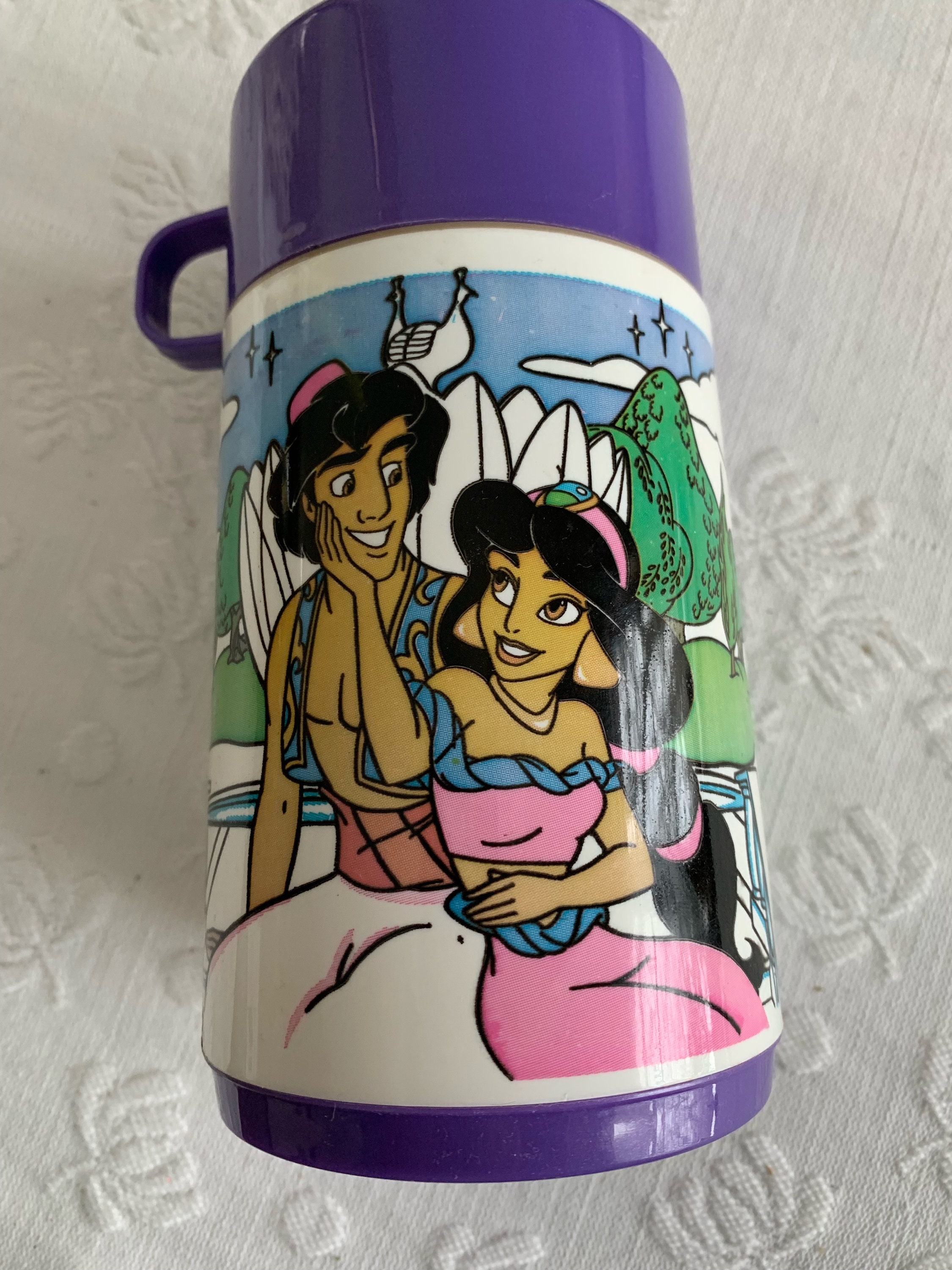 VINTAGE DISNEY EXPRESS ALADDIN FLASK MISSING CUP NOT USED 
