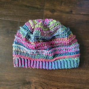 Slouchy Crochet Colorful Beanie Boho Hippie Fall Winter