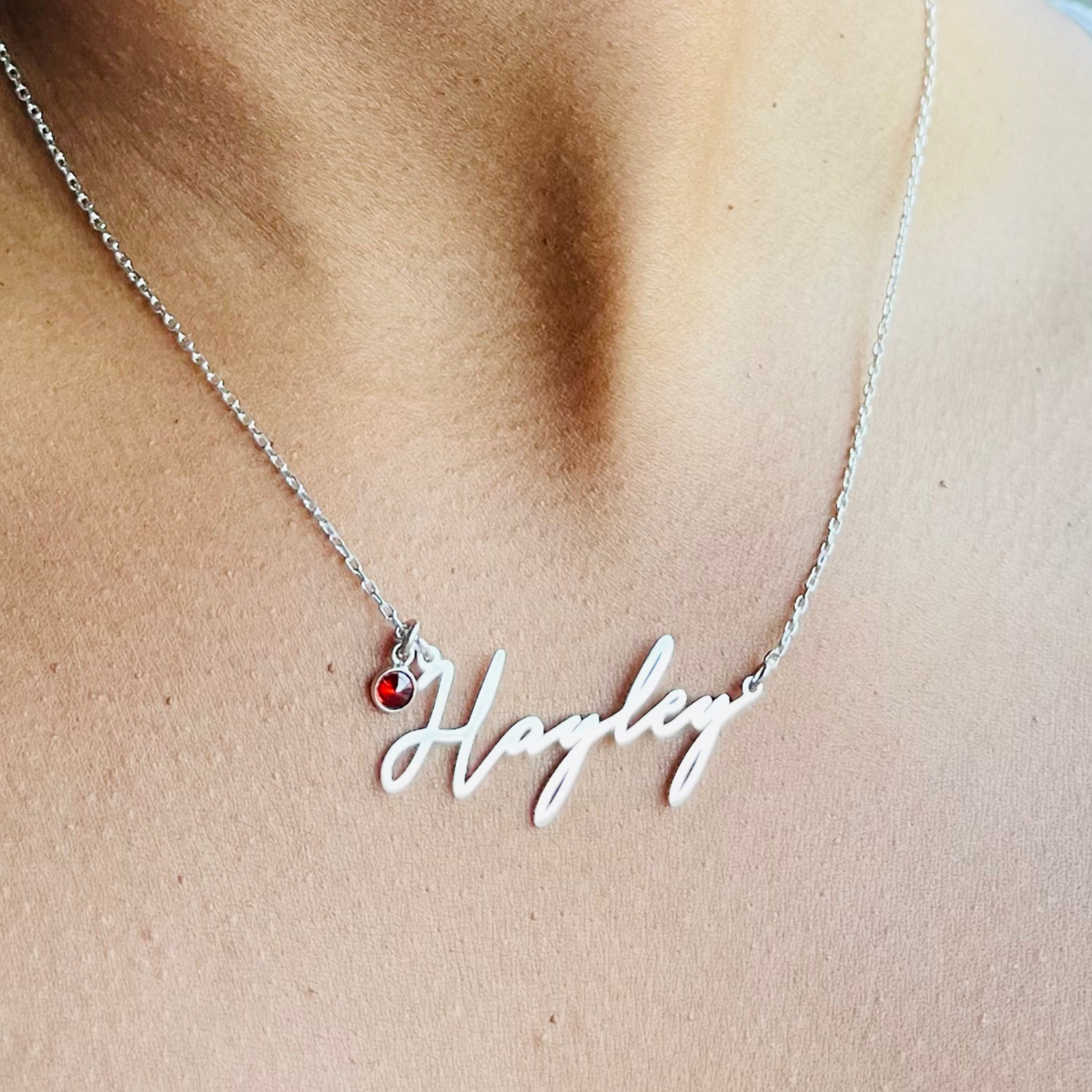 Silver name deals necklace groupon