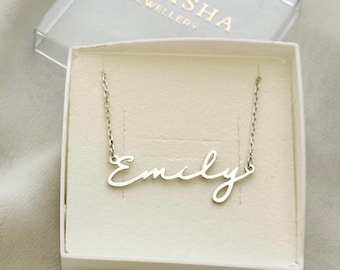 Personalised 925 Sterling Silver Name Necklace Custom Made Jewellery Gift Necklace