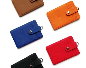 PU Leather  Badge Holder , Slim Card Holder,Carry and Protect Your Student,Teacher ID card, Key Card, Driver's License