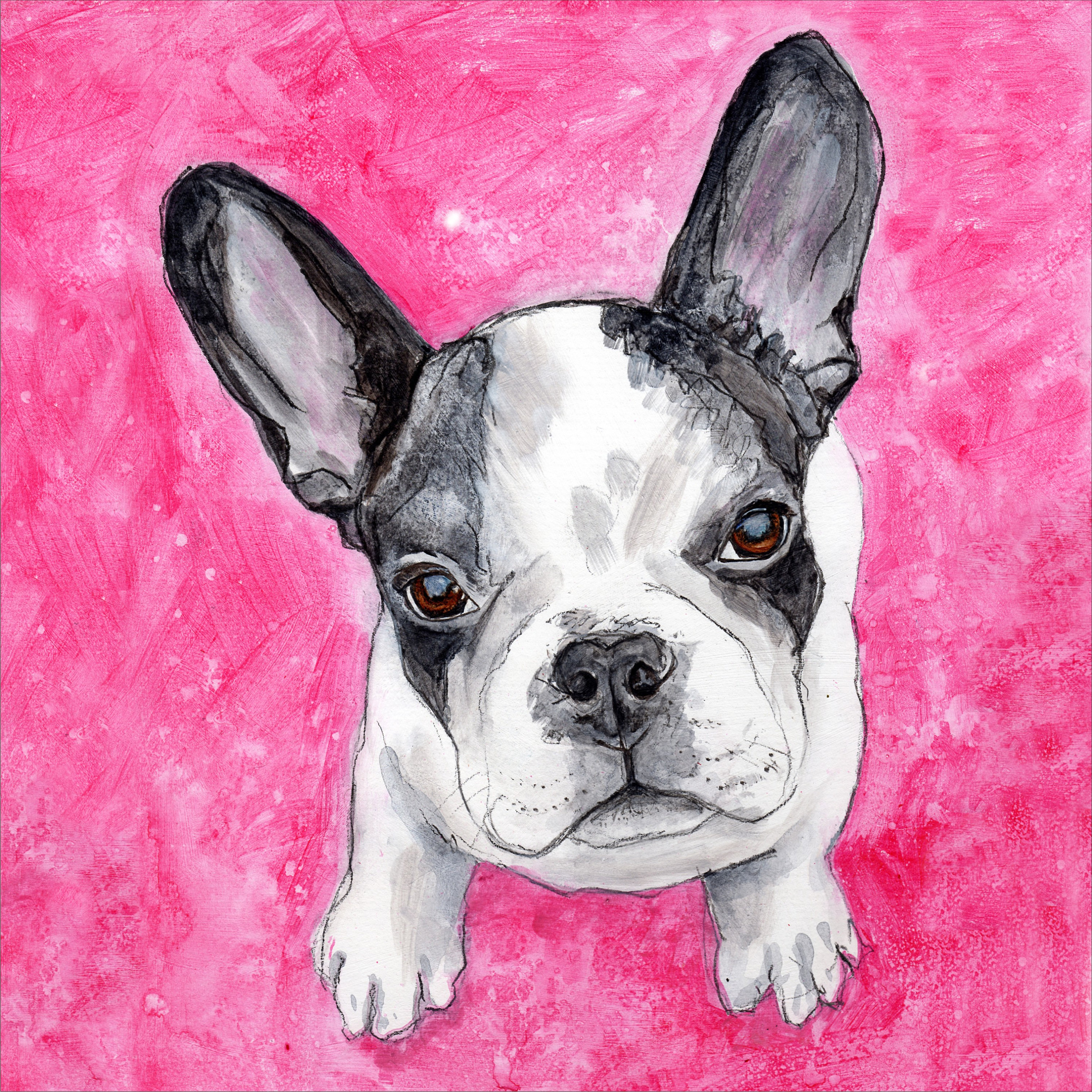 French Bulldog Fine Art Giclée print wall art nursery art | Etsy