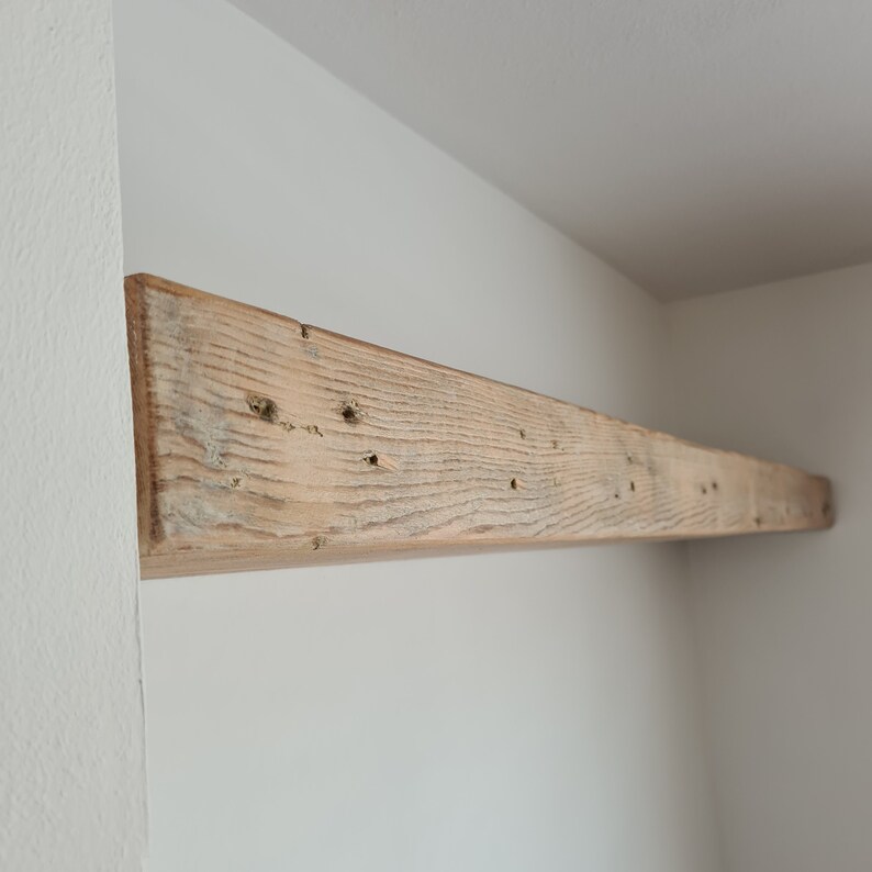 Rustic Reclaimed Wood Floating Shelf Decorative Custom Etsy UK
