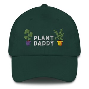 Dad hat, Plant daddy embroidered baseball cap. Plant gift for plant lover