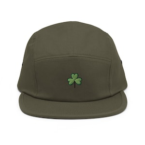 5 Panel Hat Shamrock, Saint Patrick&#39;s Day Hat, Irish Clover Skate Cap