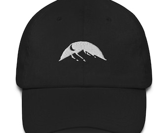 Embroidered Mountain Dad Hat, Hiking Baseball Cap